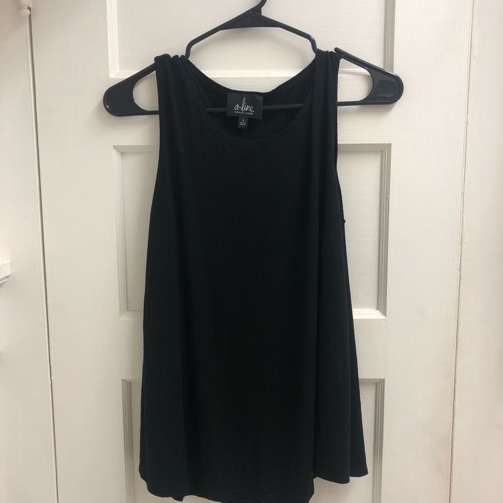 Flowy black tank by A-line